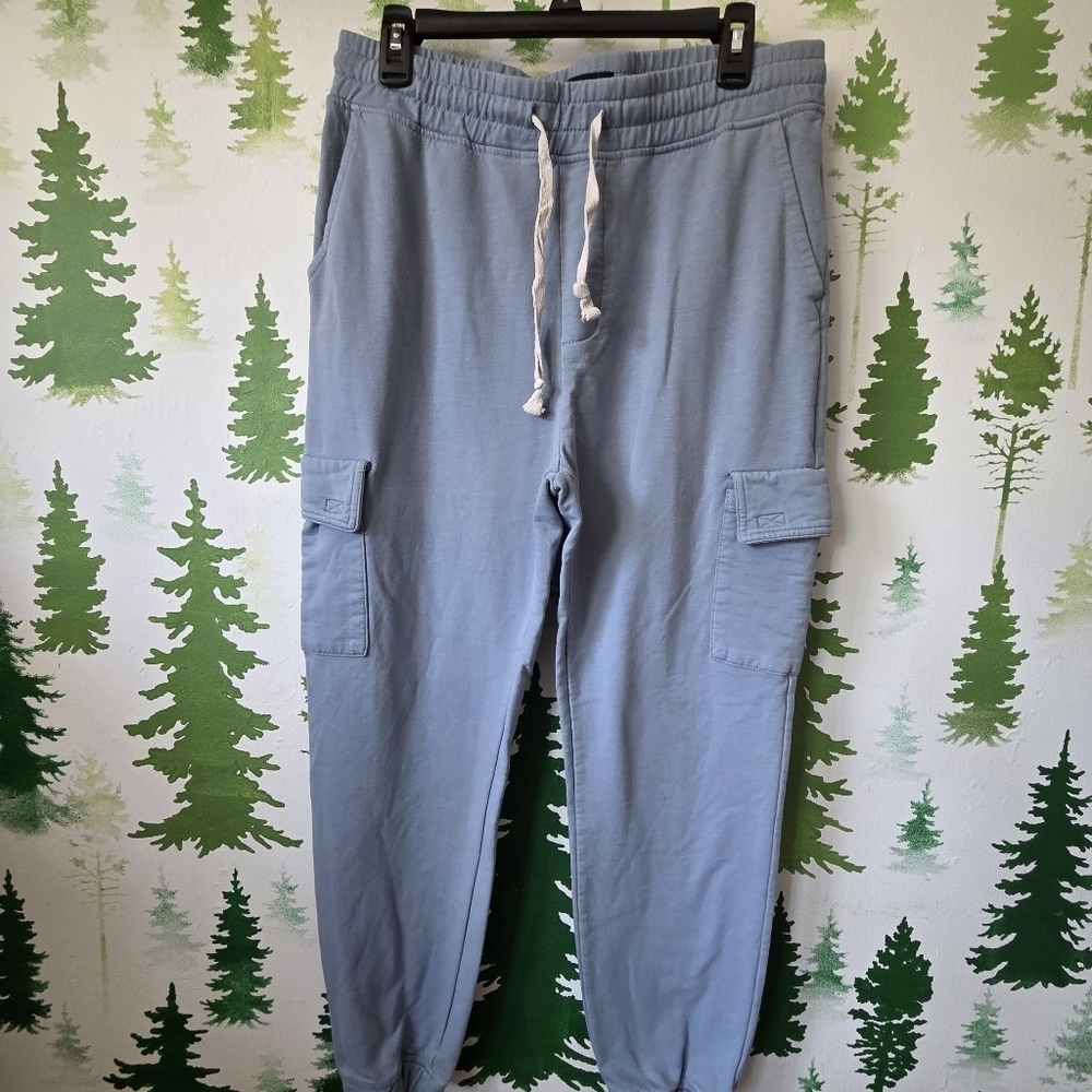 Two PRSQ Blue Cargo Jogger Sweat Pants